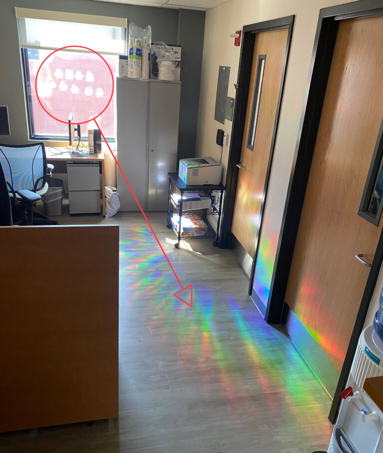 Ped administration office sticker rainbow